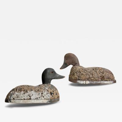 Pair Of Early 20th Century Folk Art Decoy Ducks