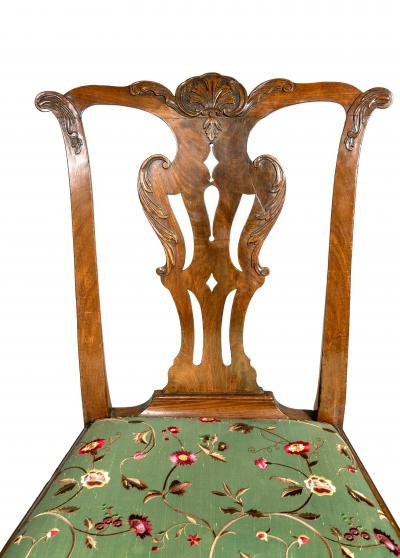 Pair Of Early George III Walnut Side Chairs