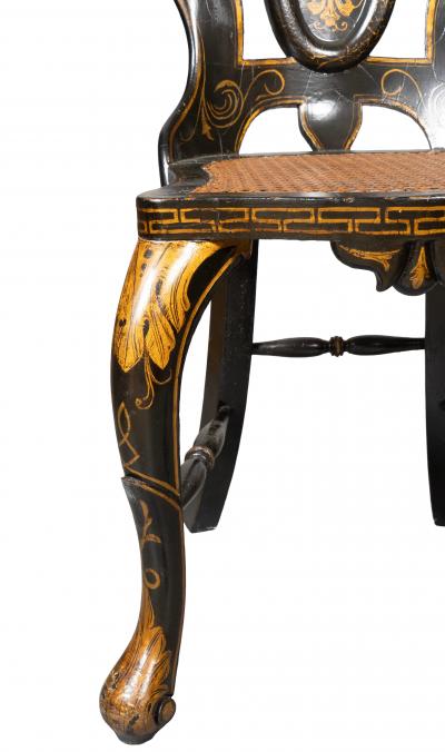 Pair Of Early Victorian Japanned Side Chairs