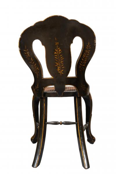 Pair Of Early Victorian Japanned Side Chairs
