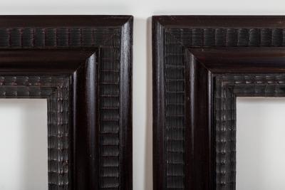 Pair Of Early XX Century Italian Baroque Style Ebonized Mirrors