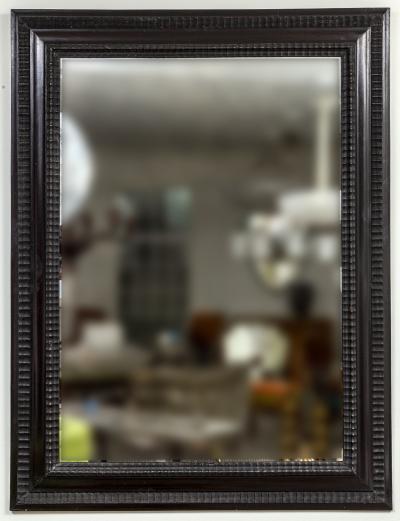 Pair Of Early XX Century Italian Baroque Style Ebonized Mirrors