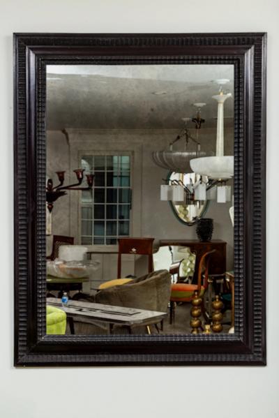 Pair Of Early XX Century Italian Baroque Style Ebonized Mirrors