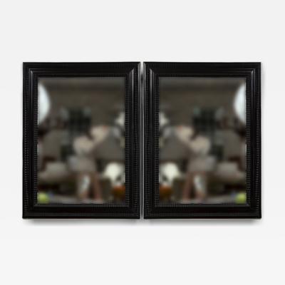 Pair Of Early XX Century Italian Baroque Style Ebonized Mirrors