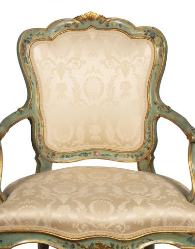 Pair Of Eighteenth Century Venetian Painted Armchairs