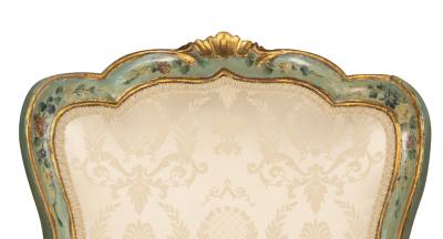 Pair Of Eighteenth Century Venetian Painted Armchairs