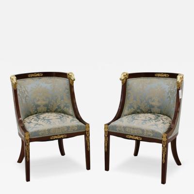 Pair Of Empire Style Armchairs France First Quarter Of The 19th Century