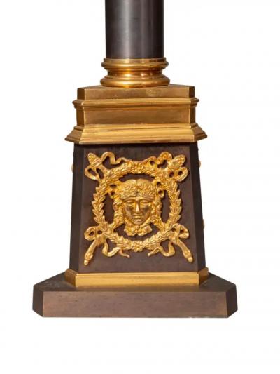 Pair Of Empire Style Bronze Table Lamps