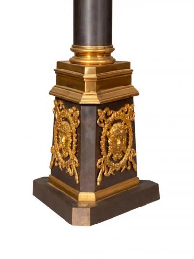 Pair Of Empire Style Bronze Table Lamps