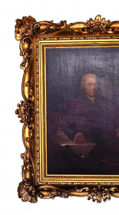Pair Of English Oil On Canvas Portraits Of Gentleman