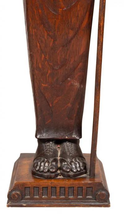 Pair Of European Carved Oak Roman Centurions
