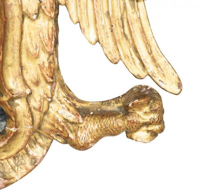 Pair Of European Giltwood Double Headed Eagle Mirrors