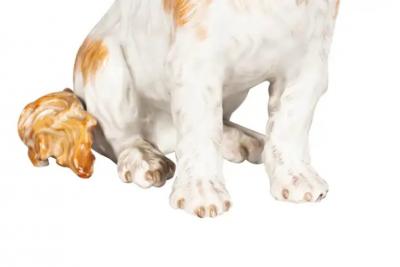 Pair Of European Porcelain Figures Of Spaniels