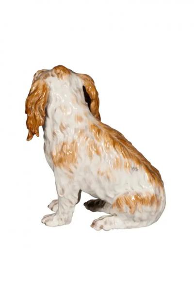 Pair Of European Porcelain Figures Of Spaniels