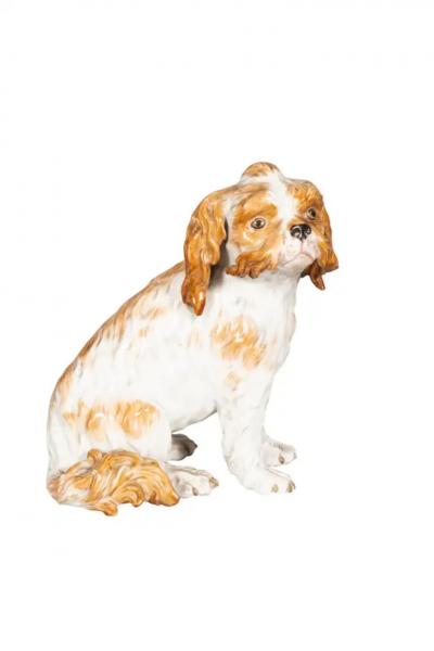 Pair Of European Porcelain Figures Of Spaniels