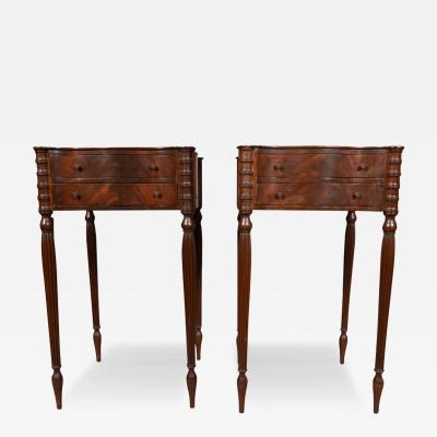 Pair Of Federal Style Mahogany Side Tables