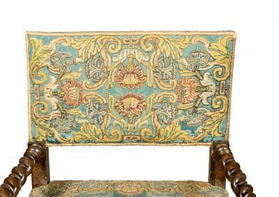 Pair Of Flemish Baroque Walnut Armchairs