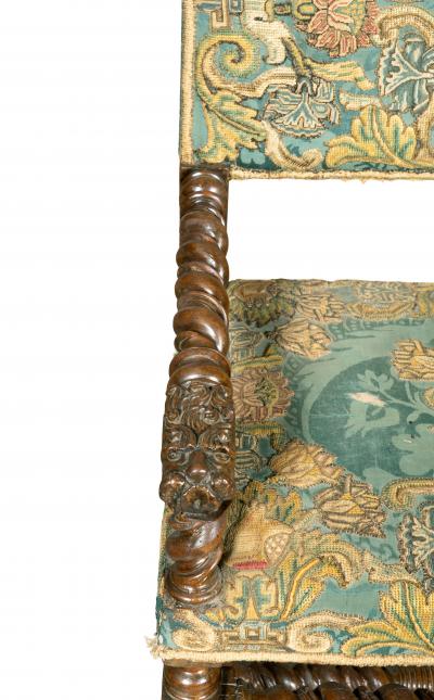 Pair Of Flemish Baroque Walnut Armchairs