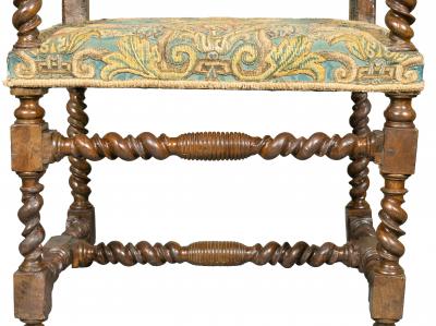 Pair Of Flemish Baroque Walnut Armchairs