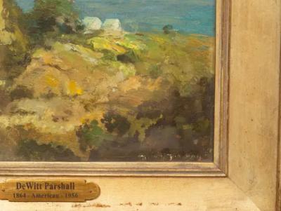 Pair Of Framed OIl Paintings Of Santa Barbara By DeWitt Parshall