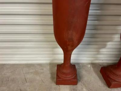 Pair Of French Art Deco Iron Urns