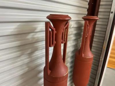 Pair Of French Art Deco Iron Urns