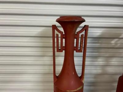 Pair Of French Art Deco Iron Urns