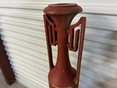 Pair Of French Art Deco Iron Urns