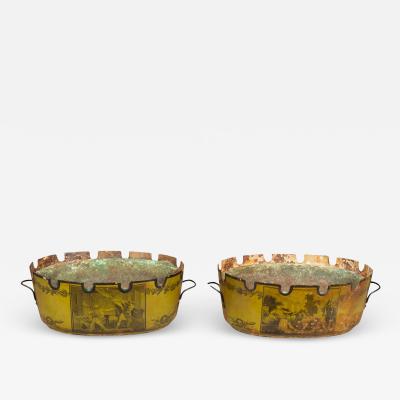 Pair Of French Directoire Tole Verriere