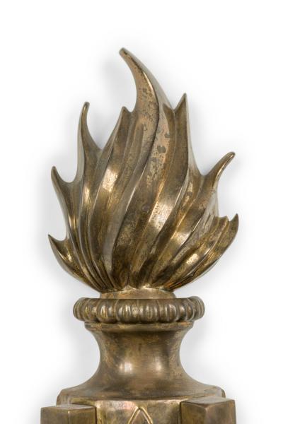 Pair Of French Empire Revival Bronze Two Light Wall Sconces