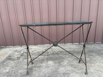 Pair Of French Maison Bagu s Wrought Iron Neoclassical Style Console Tables