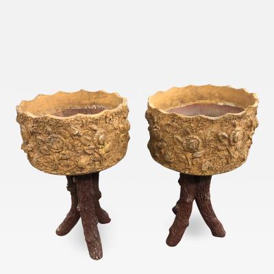 Pair Of French Terracotta Jardinieres