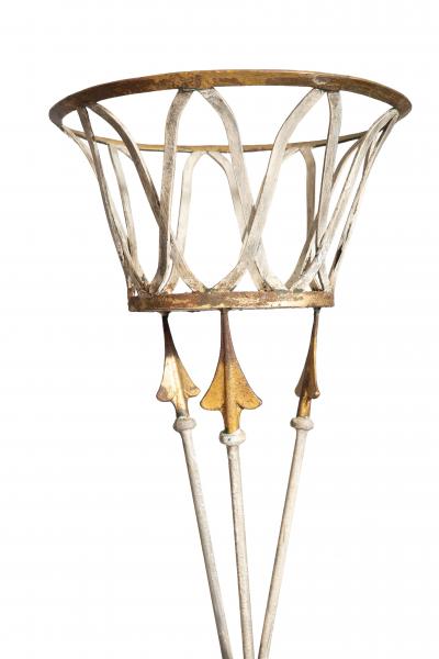 Pair Of French Wrought Iron And Tole Planters