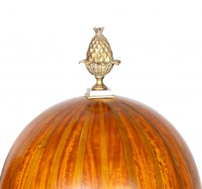 Pair Of George III Mahogany And Satinwood Telescopic Knife Urns