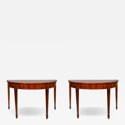 Pair Of George III Mahogany Console Tables