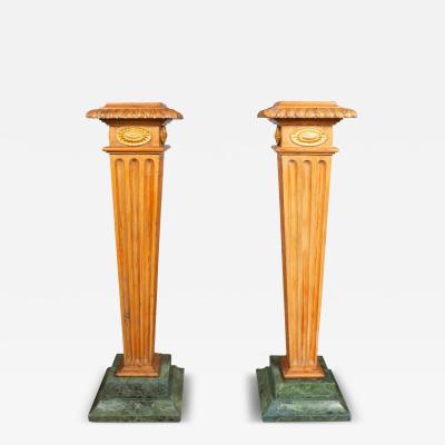 Pair Of George III Pine Pedestals