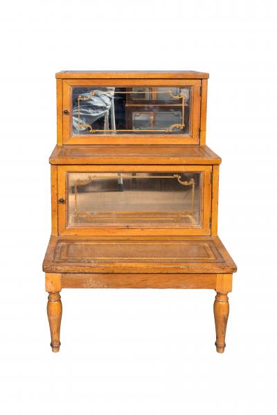 Pair Of George III Style Yellow Japanned Step Tables From The Duke Of Windsor