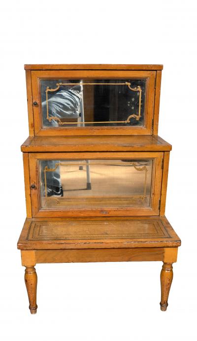 Pair Of George III Style Yellow Japanned Step Tables From The Duke Of Windsor