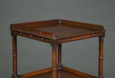 Pair Of George IV Mahogany Faux Bamboo What Nots