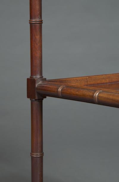 Pair Of George IV Mahogany Faux Bamboo What Nots