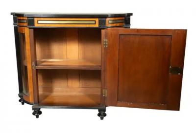 Pair Of George IV Satinwood And Ebonized Cabinets