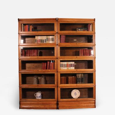 Pair Of Globe Wernicke Bookcases In Light Oak