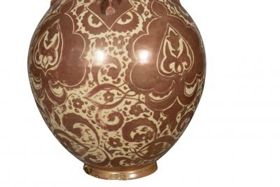 Pair Of Hispano Moresque Pottery Vases