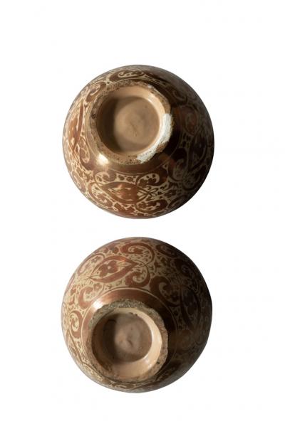 Pair Of Hispano Moresque Pottery Vases