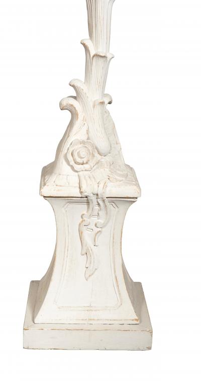 Pair Of Hollywood Regency Painted Palm Tree Pedestals