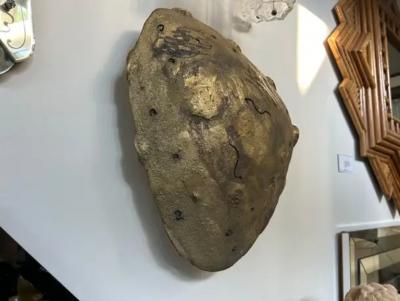 Pair Of Italian Brutalist Bronze Sconces