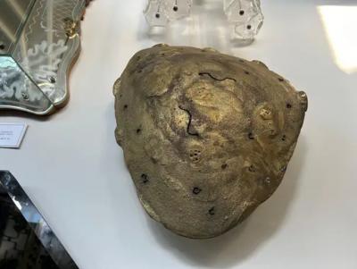 Pair Of Italian Brutalist Bronze Sconces