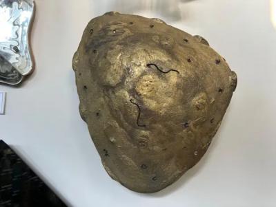 Pair Of Italian Brutalist Bronze Sconces