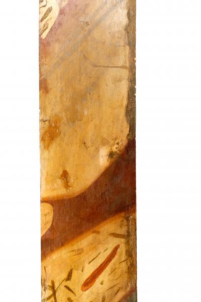 Pair Of Italian Faux Marble And Giltwood Wall Columns