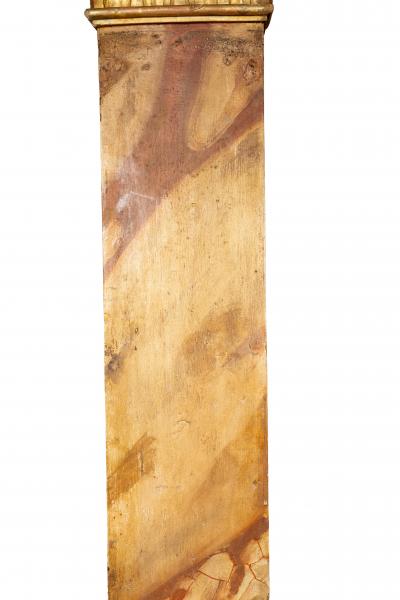 Pair Of Italian Faux Marble And Giltwood Wall Columns